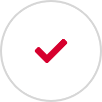 Red checkmark icon