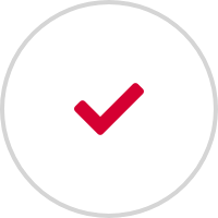 Red checkmark icon